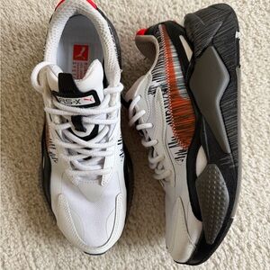 Puma RS-X White and Black with Orange Accents